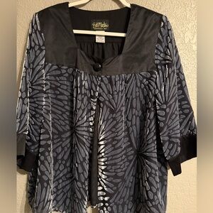 Bob Mackie Women's Black and Blue Blouse